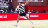 Alcaraz survives scare in grasscourt return at Queen's