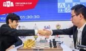 Chess WC final: Yi holds Sindarov with black in Game 1