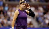 Drama at US Open: Why Muchova stopped mid-serve in tears