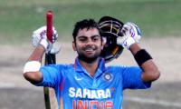 Stats highlights: Kohli hits first century as India captain