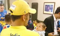 Dhoni's daughter Ziva's stadium debut