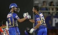 Rahane, Nair guide Rajasthan to top of the table 