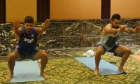 PICS: Yoga for India ahead of West Indies series