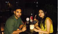 Bhuvi enjoys relaxed evening with his 'better half'