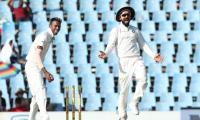 PHOTOS: India strike late to peg back South Africa on Day 1