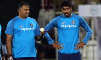 Bumrah executing coach Arun's instructions to a T