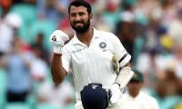 PHOTOS: Pujara hits century as India dominate Day 1