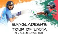 BANGLADESH'S TOUR OF INDIA 2019