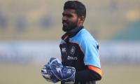 Saha out with stiff neck; Bharat keeps wickets