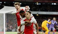 EPL PIX: Arsenal upset Liverpool; Man United win