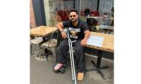 Sidelined with broken foot but Pant in high spirits!