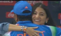 Anushka Congratulates Rohit With A Hug