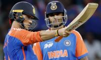 Abhishek, Tilak, Sanju propel India past 200 vs SL