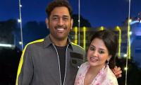 Sakshi's Epic Jump Has Dhoni In Splits
