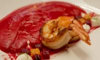 Recipe: Pumpkin Beetroot Soup With Prawns