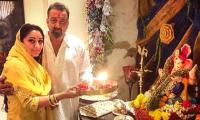 Sanjay Dutt-Maanyata share Ganpati pictures