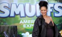 Pregnant Rihanna Attends Smurfs Premiere