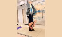 Why's Rakul Hanging Upside Down?