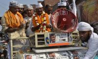 PHOTOS: First eggs, then ink thrown at Kejriwal in Varanasi