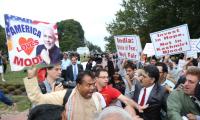 PHOTOS: Clashes and garba outside the White House