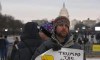 PHOTOS: Protests mark the start of Trump's presidency