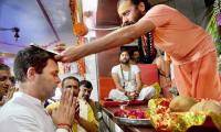 To counter BJP-RSS' Hindutva, Rahul visits temples in Gujarat