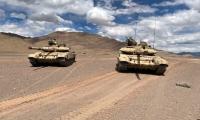 India's frontline tanks display firepower in Ladakh