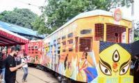 Kolkata Tram Gets Puja Makeover!