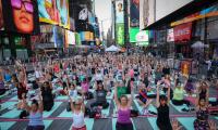PIX: Yoga at New York's Times Square