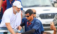 Unidentified man hugs, kisses Rahul Gandhi in Bihar