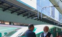 PHOTOS: Modi rides bullet train in Japan