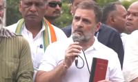 'Won't allow Maha-like poll rigging in Bihar': Rahul leads protest
