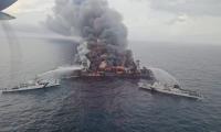 Kerala: Oil spill feared from burning Singaporean ship