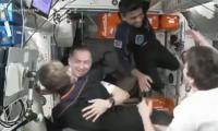 SEE: Warm hugs as Shuks, 3 others enter space station