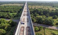 Bullet train project completes 386 km pier foundation