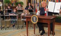 LIVE! Trump signs order to shut down US Education Dept 