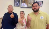Nitish, Lalu, Tejashwi vote as Bihar votes in 1st phase