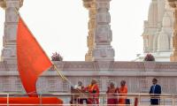 Modi, Bhagwat hoist saffron flag atop Ayodhya Temple