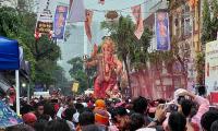 PIX: Mumbai bids farewell to Ganpati Bappa amid rain