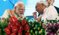 Won't go anywhere from NDA: Nitish assures Modi at Bihar rally