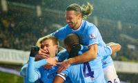 EPL PHOTOS: City thrash Spurs to go top; Chelsea held by West Ham