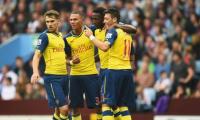 EPL: Ozil helps Arsenal trounce Villa, Liverpool stumble