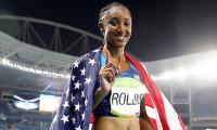 It's 1-2-3 for USA: Rollins leads medal sweep in 100 hurdles