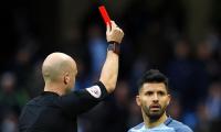 Man City's Aguero gets four-match ban for violent conduct