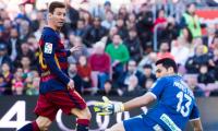 La Liga: Messi treble lifts Barca to the top of table