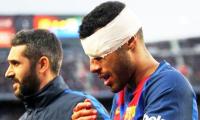 Barca midfielder Rafinha breaks nose after clashing with Ter Stegen