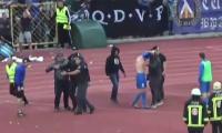 A day of violence from soccer hooligans...