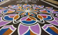 PHOTOS: Salt Lake Stadium to welcome teams with Rangoli