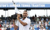 Tennis: Kyrgios fights off injury to win Citi Open