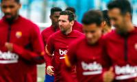 SEE: Messi in good spirits during Barca training